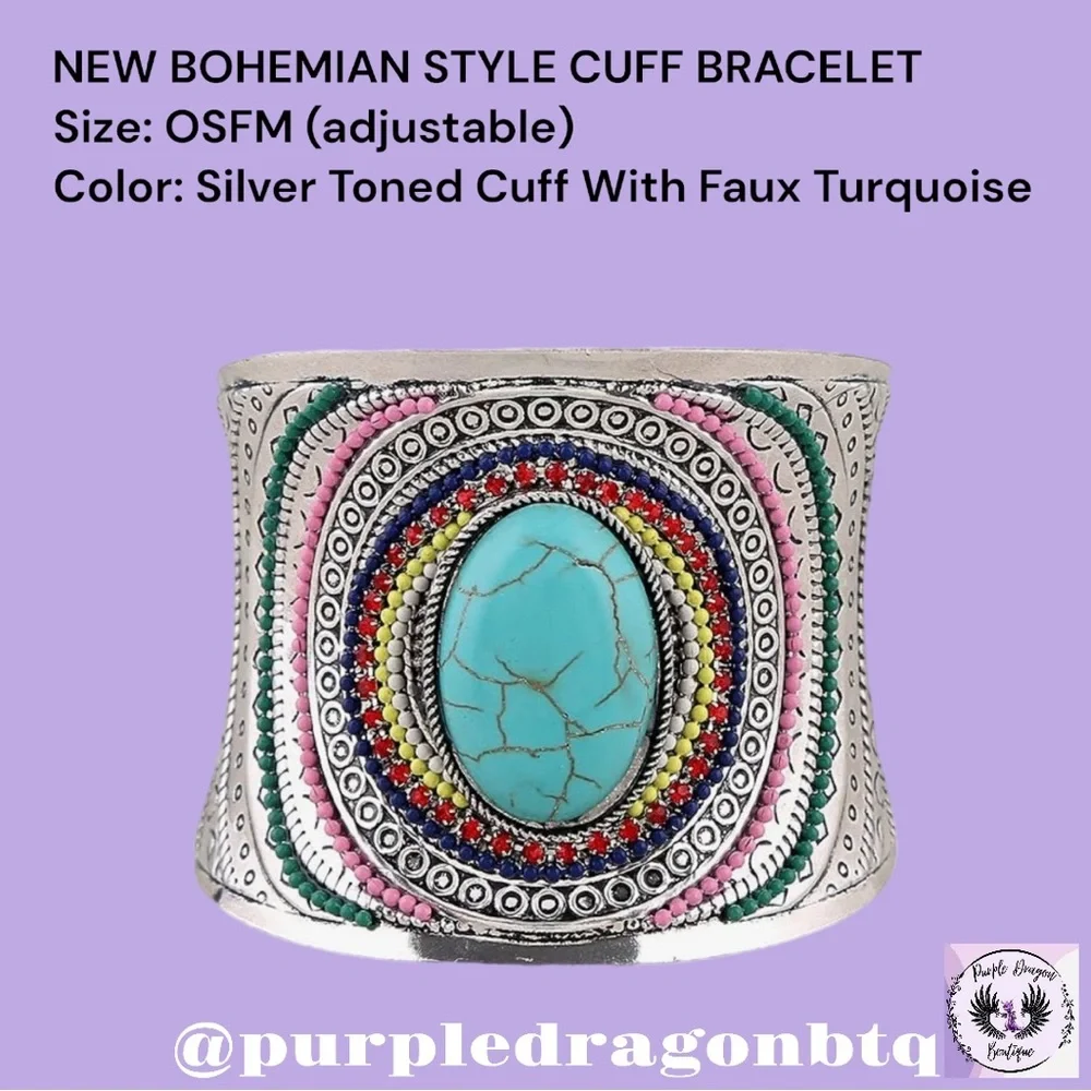🆕 NEW/INDIVIDUALLY WRAPPED BOHEMIAN STYLE CUFF BRACELET